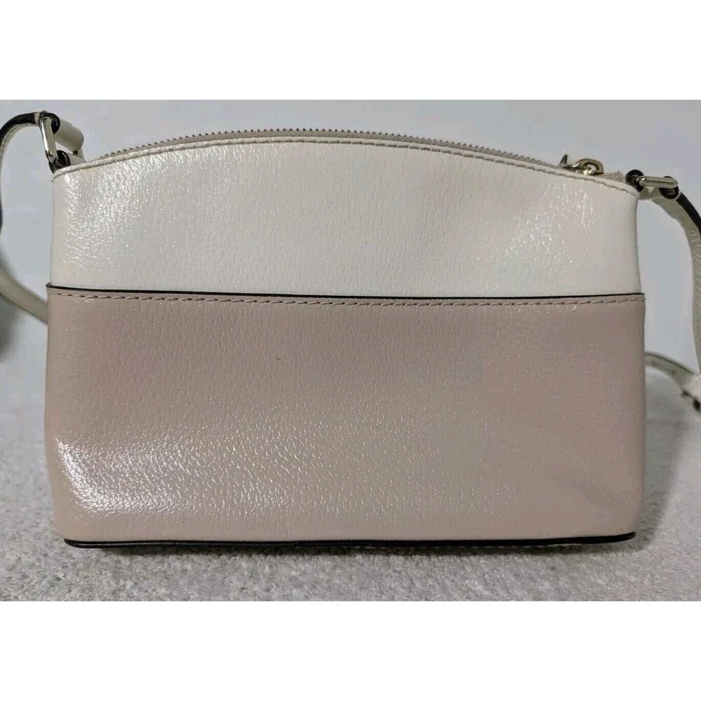Kate Spade New York Crossbody Grove Street Millie Pebbled Leather Pink White - Picture 12 of 14